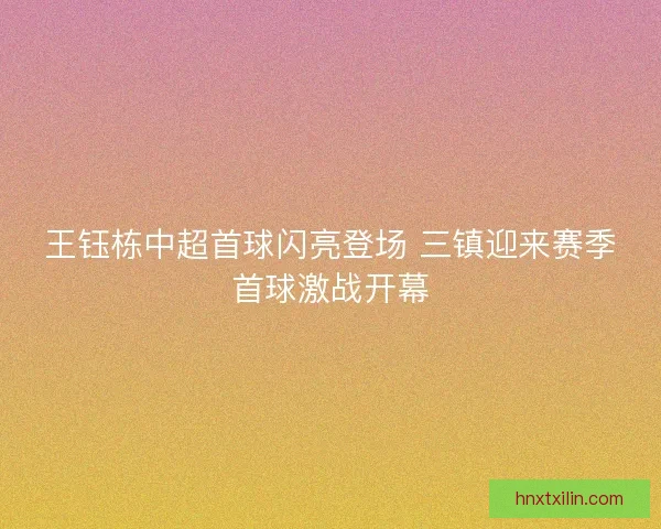 王钰栋中超首球闪亮登场 三镇迎来赛季首球激战开幕